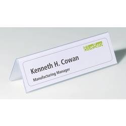DURABLE, DURABLE Tischnamensschild Dachform 8052/19 transp., 61/122x210mm 25 Stk.