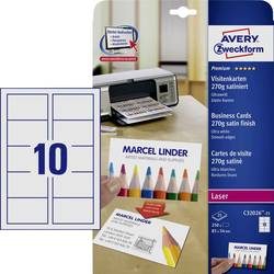 AVERY Zweckform, AVERY ZWECKFORM Visitenkarten 85x54mm/A4 C32026-25 weiss, 270g 250 St&uuml;ck