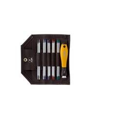 Wiha System 4 ESD 2691 T11 ESD ESD Wechselklingen-Set 11teilig Schlitz, Kreuzschlitz Phillips, Innen-TORX,