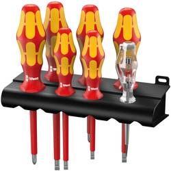 Wera 160 i/7 Rack VDE Schraubendreher-Set 7teilig Schlitz, Kreuzschlitz Phillips