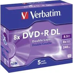 Verbatim, Verbatim -  DVD+R 8.5 GB Rohlinge 5 St Jewelcase