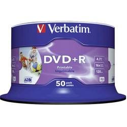 Verbatim, VERBATIM DVD+R Spindle 4.7GB 43512 1-16x print wide 50 Pcs