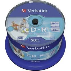 Verbatim, Verbatim CD-Rohlinge AZO Spindel Bedruckbar 700 MB 50 Stück