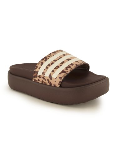 Adidas, adidas Platform Adilette Damen Slipper Braun, Damen, Größe: 5