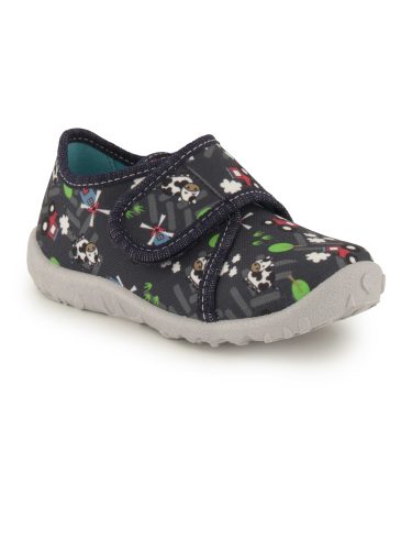 Superfit, Superfit Hausschuh "SPOTTY, WMS: mittel" Klettschuh, Kindergarten Schuh mit Motiv, Grössenschablone zum Download