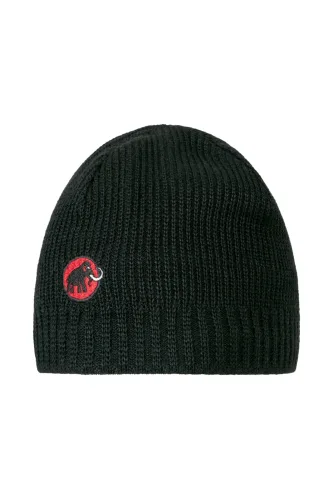 MAMMUT, Mammut Feinmaschige Strickmütze mit Fleecefutter Sublime Beanie Schwarz one size