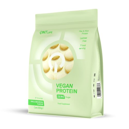 QNT, QNT Vegan Protein Zero Sugar Vanilla Macaron (500g)
