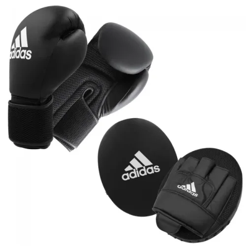 adidas 2-Pack Boxhandschuh + Pratze Schwarz, Herren, Größe: ONE SIZE