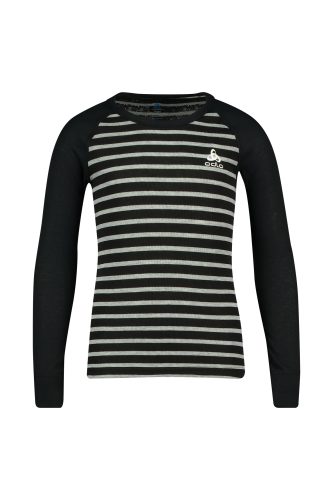 Odlo, Odlo Active Warm Stripes Base Layer Shirt für Kinder - Wandern, Ski & Snow - schwarz, 116