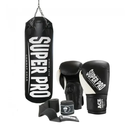 adidas Super Pro Combat Gear Water Air Boxsack Set Schwarz, Herren, Größe: ONE SIZE