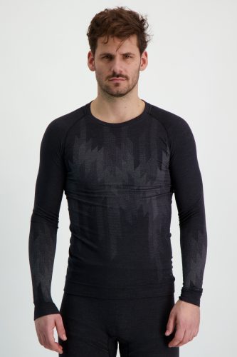 Odlo, Odlo Kinship Performance Wool 200 Base Layer Shirt für Herren - Wandern, Ski & Snow - schwarz, XXL