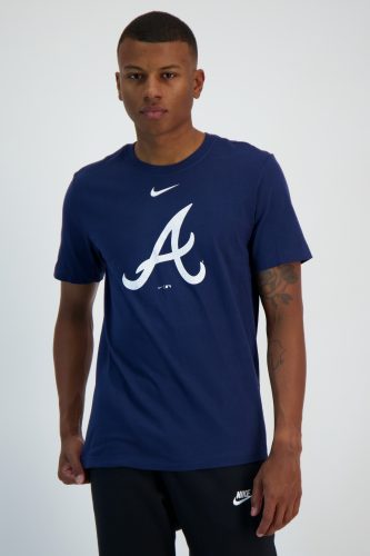 Nike Atlanta Braves Large Logo Herren T-Shirt Blau, Herren, Größe: L