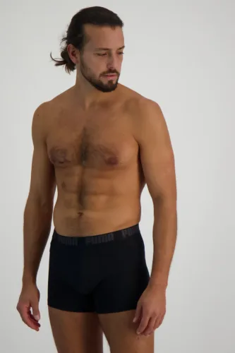 Puma, Puma Doppelpack Boxershorts - Black + Phantom L Herren