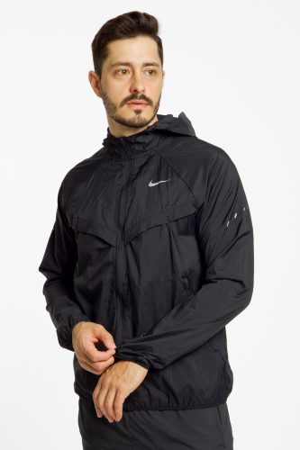 Nike Stride Dri-FIT UV Herren Laufjacke Schwarz, Herren, Größe: M