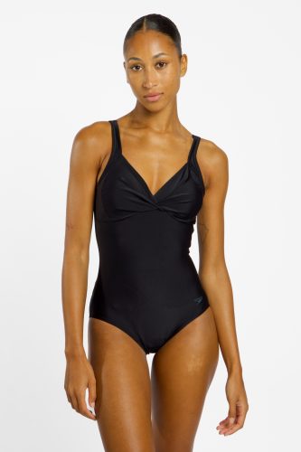 speedo Shaping Cross Knot Damen Badeanzug Schwarz, Damen, Größe: 40