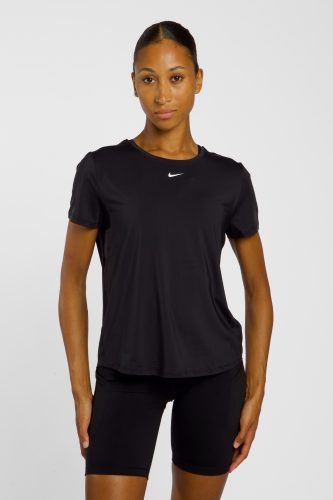 Nike One Classic Dri-FIT Damen T-Shirt Schwarz, Damen, Größe: L
