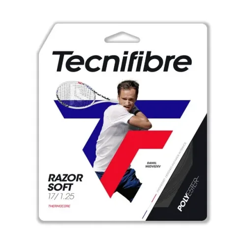 Tecnifibre Razor Soft 1,25 Tennissaite Grau, Herren, Größe: ONE SIZE