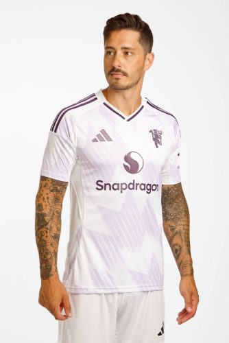adidas Manchester United Away Replica Herren Fussballtrikot 25/26 Weiss, Herren, Größe: L