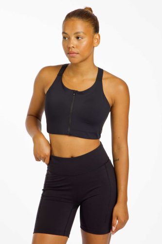 ON), ON Damen Sport-BH Endruance High Support mit Zip schwarz | S