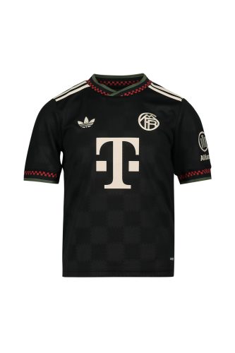 adidas FC Bayern München 3rd Replica Kinder Fussballtrikot 25/26 Schwarz, , Größe: 128
