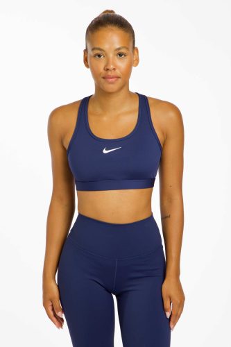 Nike Swoosh Padded Medium Damen Sport-BH Dunkelblau, Damen, Größe: L