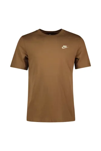 Nike, Nike Sportswear Club T-Shirt - Mosswood Brown S Herren