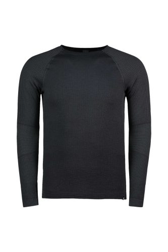Odlo, Odlo Seamless Performance Wool Base Layer Shirt für Herren - Wandern, Skilanglauf - schwarz, L