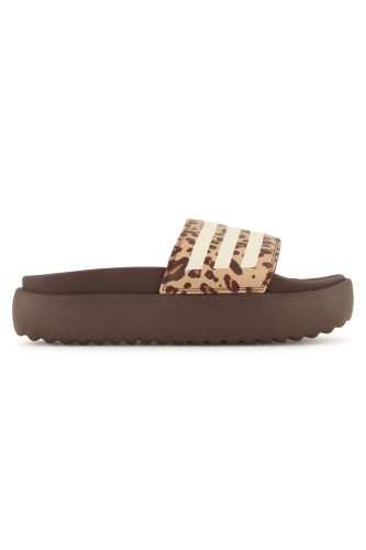 adidas Platform Adilette Damen Slipper Braun, Damen, Größe: 5