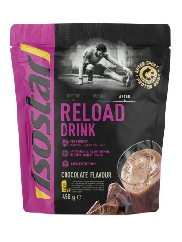 isostar, ISOSTAR Reload Drink Pulver Schokolade Beutel (450g)