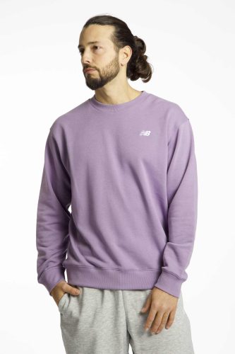 New Balance, New Balance New Balance Sport Essentials Small Logo French Terry Crew Herren, violett, Grösse: XL Relaxed Fit Herren, violett, Grösse: XL