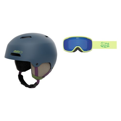 GIRO Crüe Mips Kinder Skihelm + Brille Blau, , Größe: S