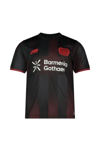 New Balance, New Balance Bayer 04 Leverkusen Home Junior SS Jersey 25/26 Regular Fit unisex, schwarz, Grösse: YM