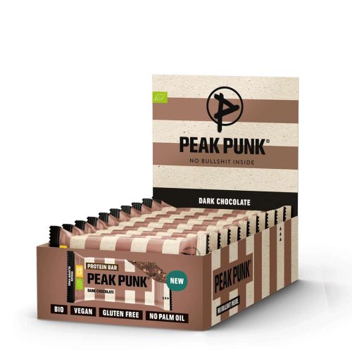PEAK PUNK, PEAK PUNK Bio Protein Bar Dark Chocolate (12x55g)