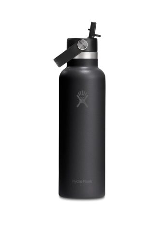 Hydro Flask Standard Mouth with Flex Straw Cap 621 ml Trinkflasche Schwarz, Herren, Größe: 0