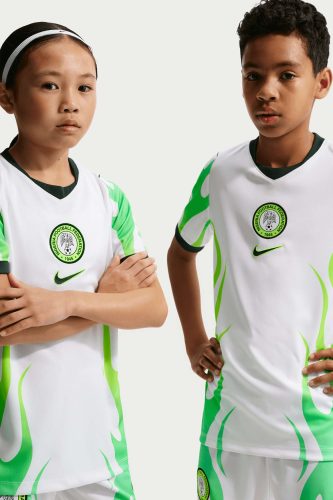 Nike Nigeria Away Replica Kinder Fussballtrikot WM 2026 Weiss, , Größe: 140