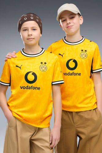 PUMA Borussia Dortmund Home Replica Kinder Fussballtrikot 26/27 Gelb, , Größe: 164