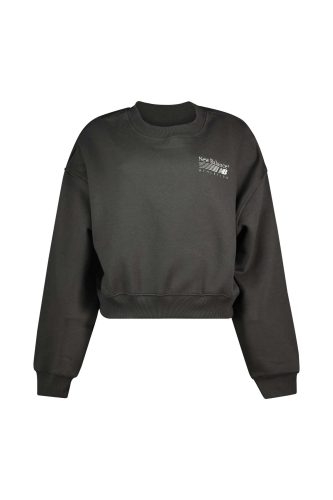 New Balance, New Balance New Balance W Trackside Fleece Crew Damen, schwarz, Grösse: M  Damen, schwarz, Grösse: M