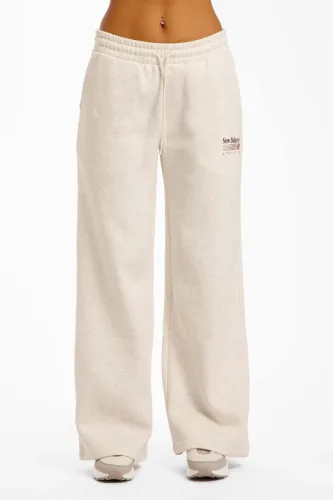 New Balance, New Balance New Balance W Trackside Fleece Pant Damen, weiss, Grösse: L  Damen, weiss, Grösse: L