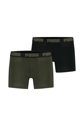 PUMA 2-Pack Everyday Basic Herren Boxershort Olive, Herren, Größe: M