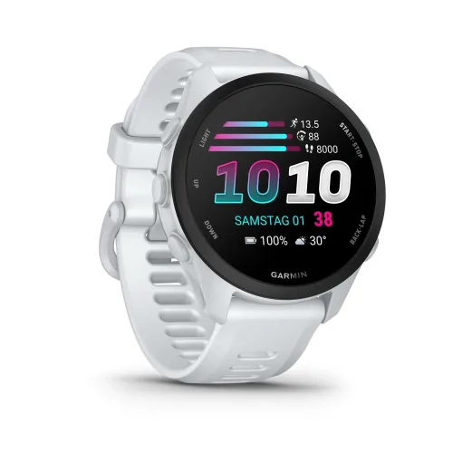Garmin, Garmin Forerunner 70, GPS, Whitestone Smartwatch – weiss