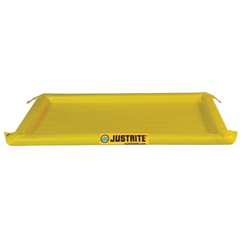 Justrite® Falt-Auffangwanne aus PVC, Wandhöhe 50 mm, Innenmasse 1,2 x 2,4 m, Kapazität 151 l