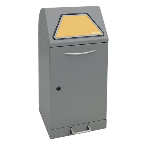 stumpf® Wertstoffsammler mit Fusspedal, inkl. Abfallsackhalter, Stahlblech, verzinkt, 60 Liter, graualuminium