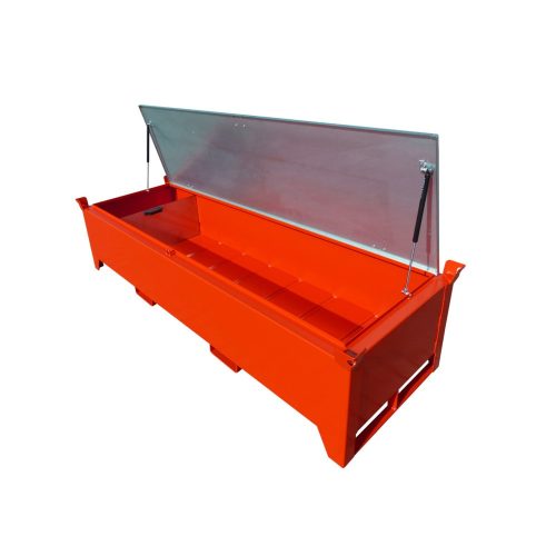 Bauer, Leuchtstoffröhrenbox BAUER SL-N 220, Stahlblech, unterfahrbar, Deckel verzinkt, herausnehmbare Trennwand, B 2300 x T 800 x H 530 mm, rot