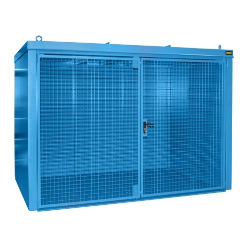 Bauer® Gasflaschen-Container GFC-B, feuerbeständig, für max. 60 Flaschen, lichtblau