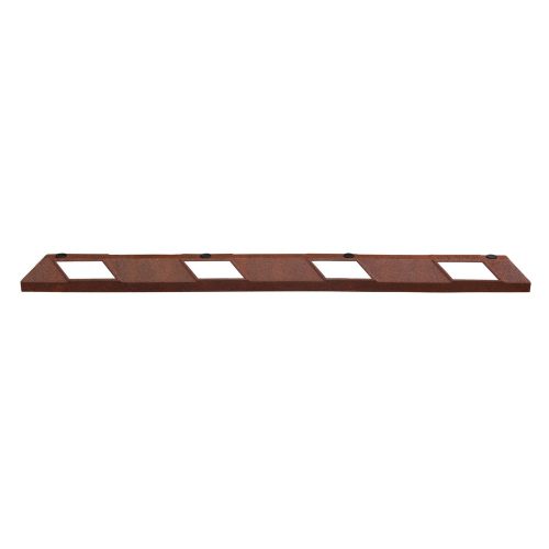 MORAVIA Radstopp Park-AID®, rotbraun mit weissen Reflexstreifen, Breite 1.800 mm