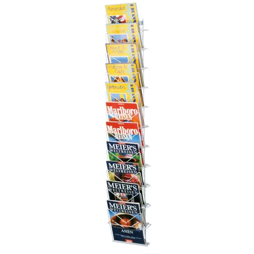 undefined, Zeitschriftenhalter, 260 x 1400 mm, 11 Fächer