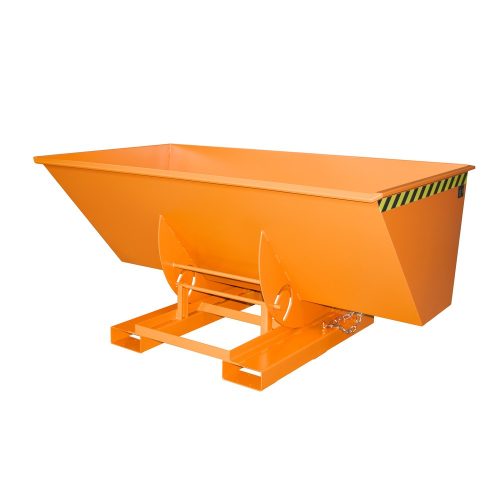 Bauer® Kippbehälter mit Abrollmechanik, TK 1.000 kg, lackiert, Volumen 1,5 m³, RAL 2000 gelborange