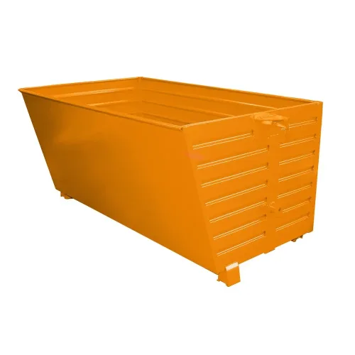 Bauer® Stapelbarer Kippbehälter, lackiert, Volumen 2 m³, RAL 2000 gelborange