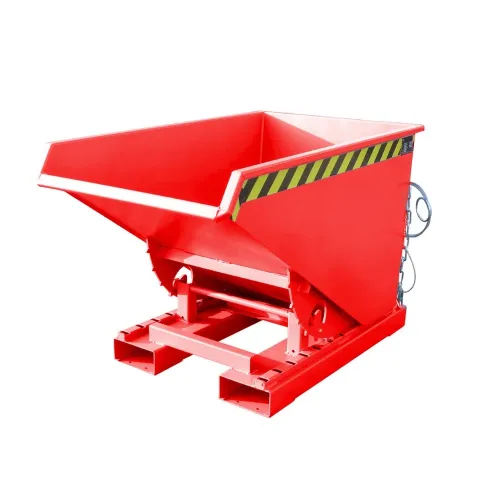 Bauer, Bauer® Kippbehälter mit Abrollmechanik, lackiert, Volumen 0,3 m³, RAL 3000 feuerrot