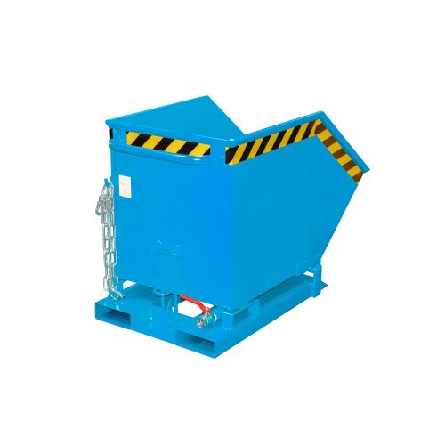 Bauer® Späne-Kippmulde, kastenförmige Mulde, lackiert, Volumen 0,25 m³, RAL 5012 lichtblau